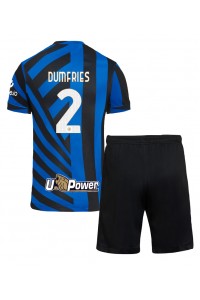 Inter Milan Denzel Dumfries #2 Babytruitje Thuis tenue Kind 2024-25 Korte Mouw (+ Korte broeken)